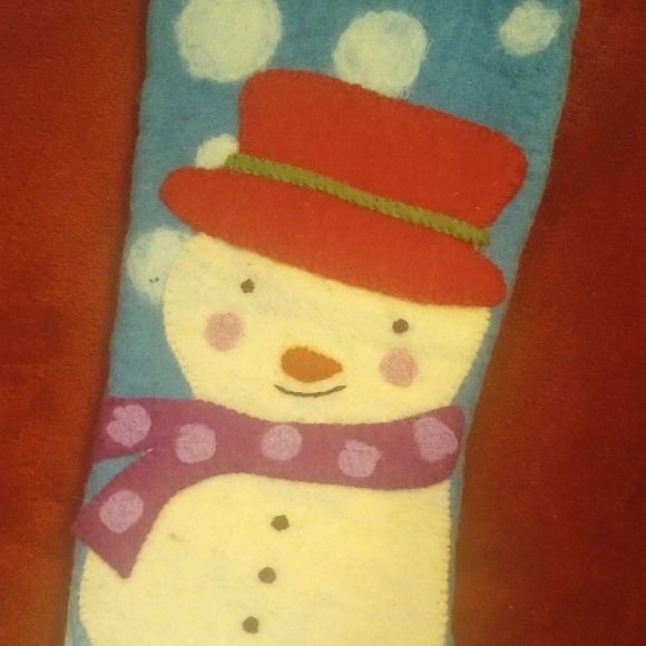 Festive Snowman Christmas Stocking - Picture 2 of 4